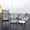 3oz 8oz 12oz cylinder glass jar for honey jam with silver twist off tinplate cap